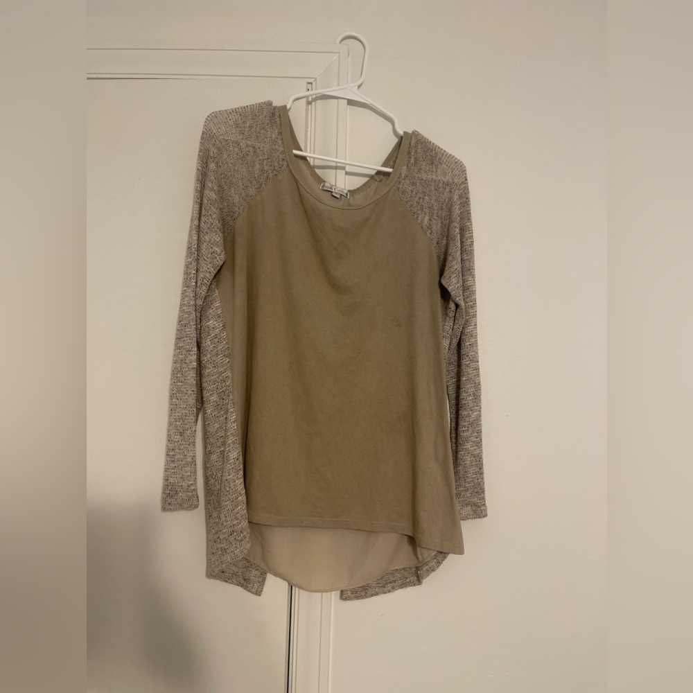 DRY GOODS | soft tan/beige long sleeve top
